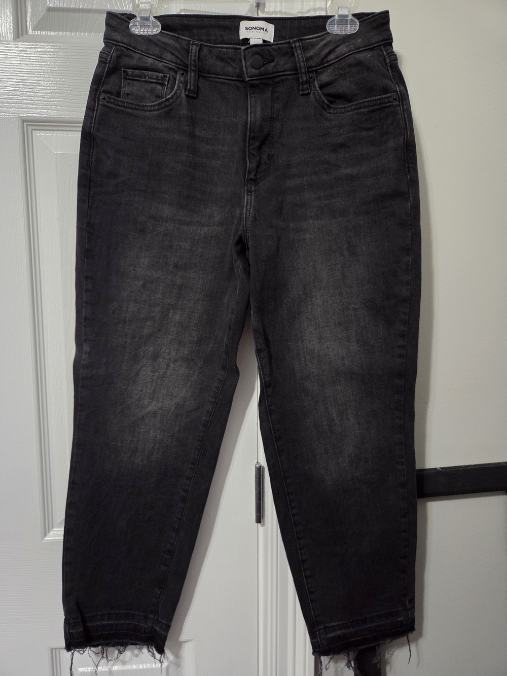 Sonoma Washed Black Ankle Crop Jeans